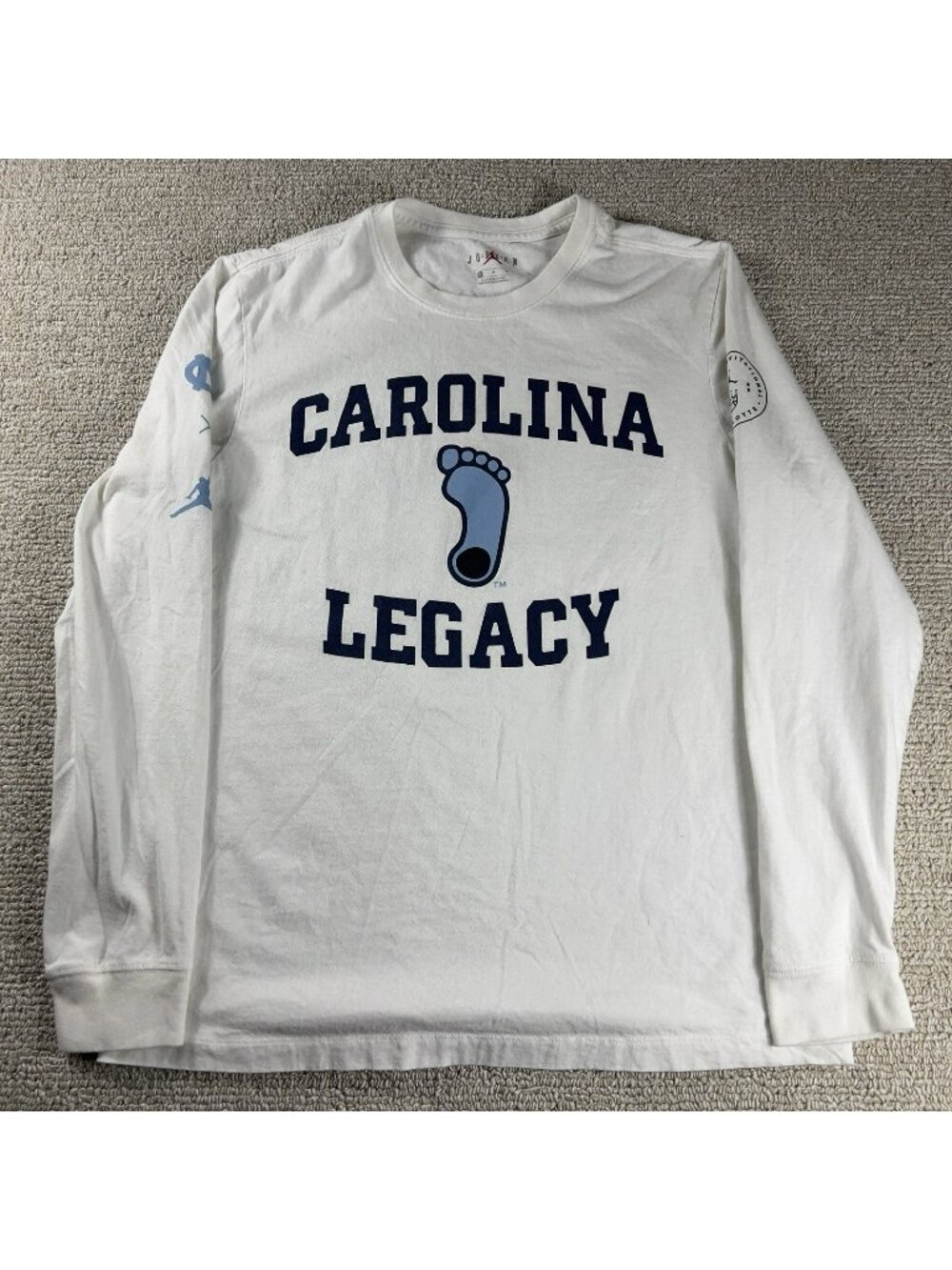 Nike Air Jordan North Carolina Legacy T-shirt White Men's Size Medium